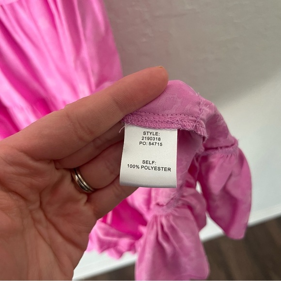 Anthropologie Dress Women's Small Current Air Pink Ruffle Dopamine Aesthetic - Picture 7 of 10